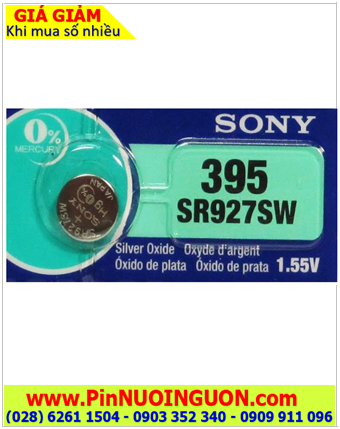 Sony SR927SW _Pin 395; Pin đồng hồ Sony SR927SW _Pin 395 silver oxide 1.55v (Made in Indonesia)